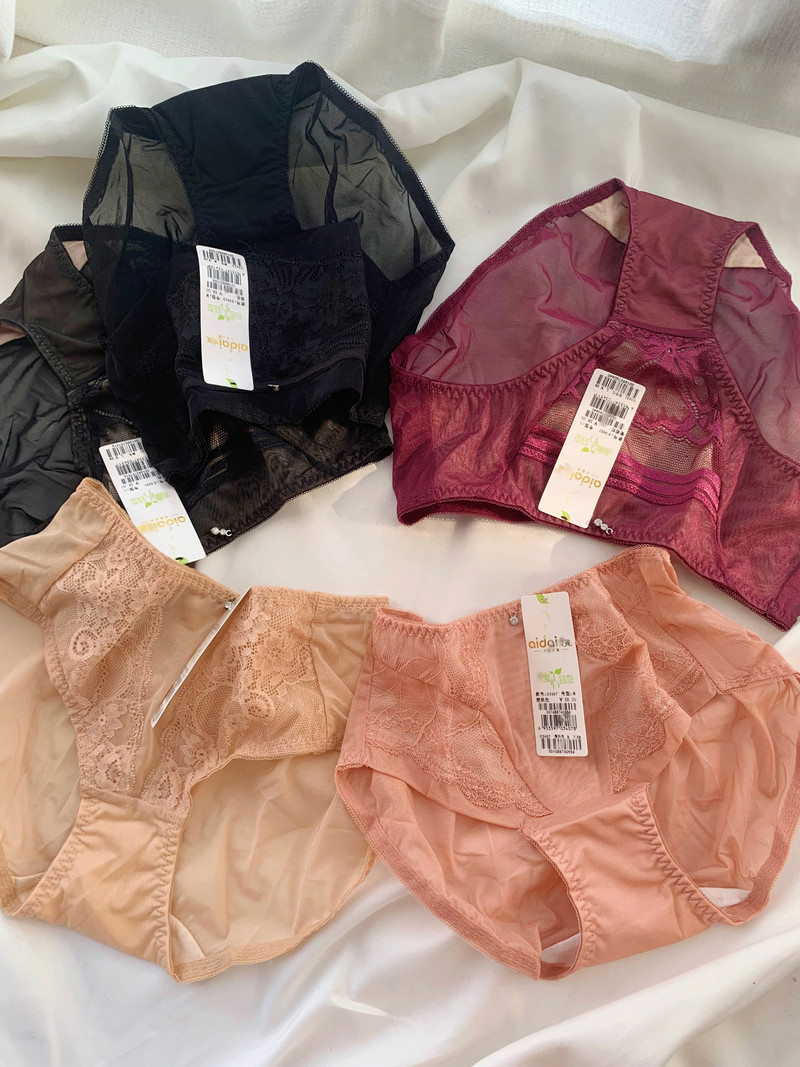 Original RMB58  Love D Brand Withdrawal Cabinet Multiple Sexy Net Yarn Mid Waist Breathable Quick Dry Lady Briefs