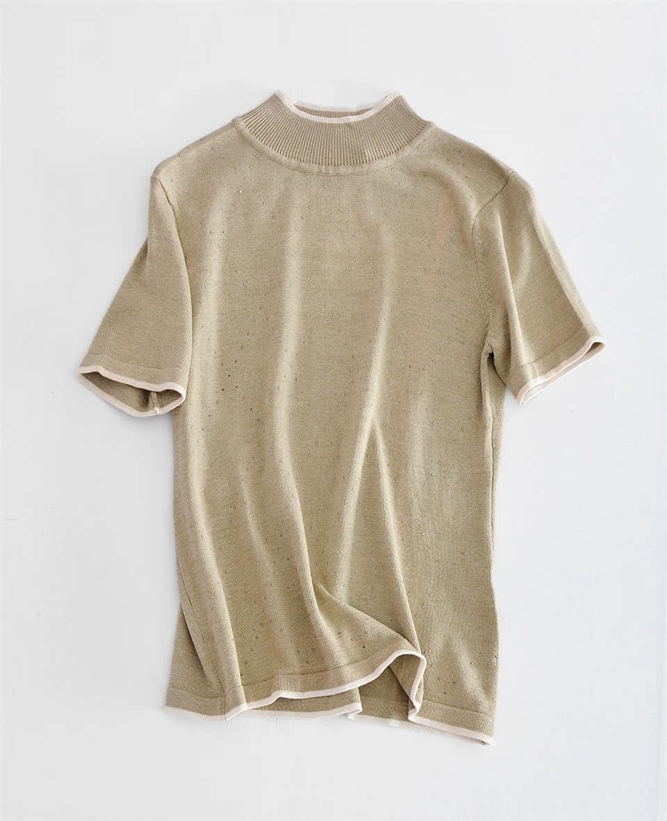 Áo thun dưa lưới top top áo len cotton cotton tay ngắn tay cotton thoáng mát cotton 12LD áo lên