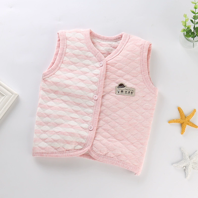 Cộng với áo vest cotton cotton cotton cho bé trai mùa xuân và mùa thu mùa đông Bụng cho bé Áo ba lỗ ấm áp - Áo ghi lê