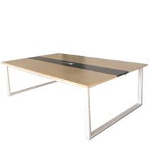 Shanghai office furniture simple modern fashion steel foot wooden board conference table meeting meeting table factory direct sales