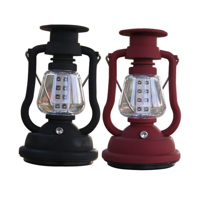 Environmental protection retro kerosene lamp Hand charging tent lamp Camping camping lamp Solar charging lamp Tent accessories and equipment