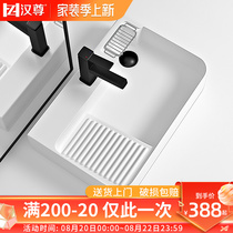 Ceramic Table Basin Side Sewer Laundries Basin Toilet Home Wash Basin Single Basin Side Basin With Washboard Home Pool