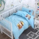 Thêu sản phẩm trẻ em giường bông chăn vườn ươm giấc ngủ ngắn bông bông nôi ba mảnh chứa lõi Liu Jiantao - Bộ đồ giường trẻ em 	chăn ga gối cho bé gái	