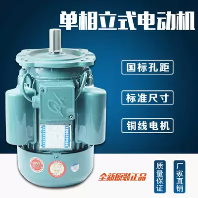 Single-phase vertical 220V motor 750W 1 1 1 5 2 2 3KW copper wire household large flange reducer motor