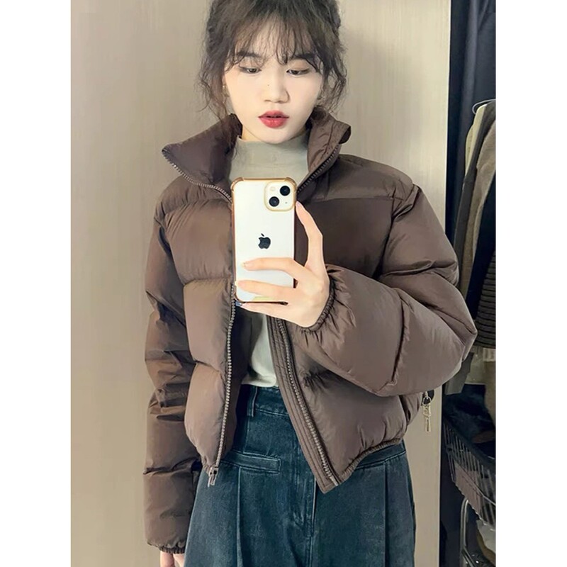 Off-Season Clearance Special Price Kendall Jenner Style down Jacket for Women, Short High-Waisted, Melard European and American Style, White Duck Down, Petite Trendy