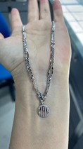 Platinum PT950 sleeve chain with pendant boss chain necklace customized auchon jewels