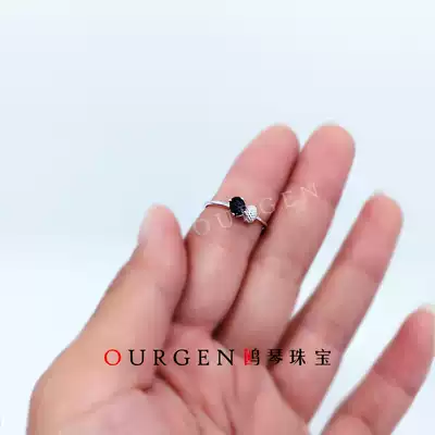 18K platinum Au750 sapphire ring OGEN ouqin jewelry