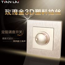 Teana high-grade Golden single-channel two-way tuning switch background music tuning switch drawing panel