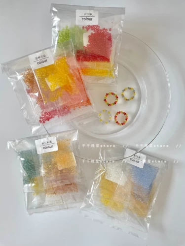 Демисезонные перчатки, комплект, браслет из бисера ручной работы, бусины, аксессуары, широкая цветовая палитра, 3мм