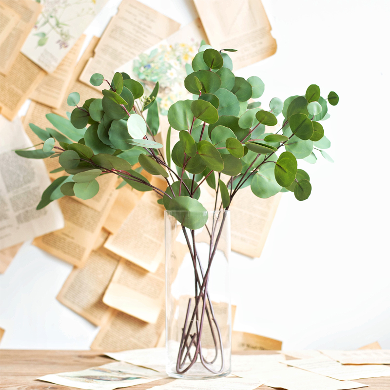 JK mousse New products modern minimalist sheet slender Eugali emulation leaf eucalyptus leaf branches flower arrangement leaves