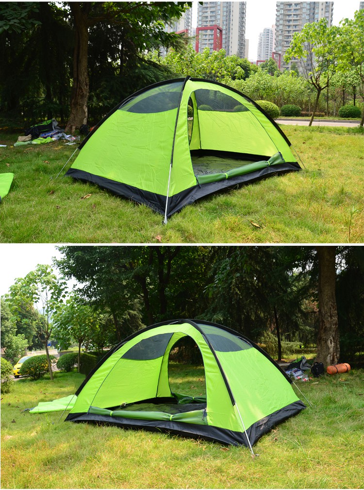 Wholesale PINNACLE outdoor 2-person 3-person double-layer double-door camping aluminum pole tent rainproof 3000mm