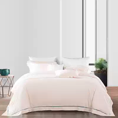 Mengjie home textile set princess don't forget the beginning of the heart 13771 pure cotton plush cotton solid color net red four pieces antibacterial color