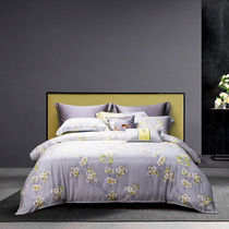 Dreamers Spinners BRILLIANCE MORNING SILK PRINTED FOUR PIECES OF SUMMER ICE SILK COOL QUILT COVER SILK SLIDING SUMMER BED LINEN 13762