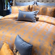 MINE PURE COTTON COLOR TEXTURED JACQUARD FOUR SETS PATTON GOLD 100 LIGHT LAVISH BED PINT MINIMIS ATMOSPHERIC SUMMER