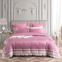 Dream Lisa luxury 100 solid color plush cotton bed cover four-piece set of pure cotton re-sewn cotton quilt cover 1 8 happy quilt