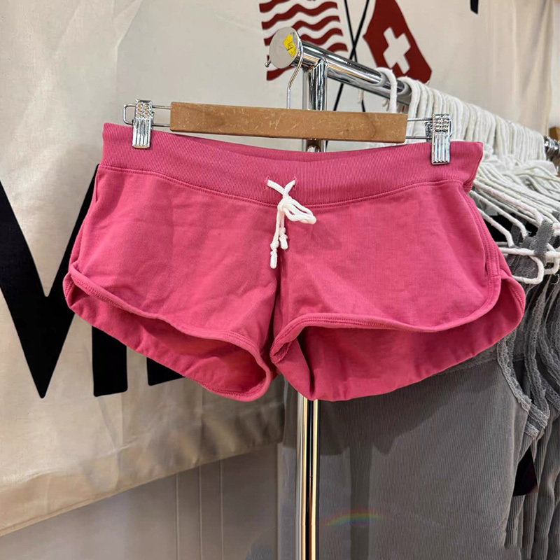 Brandy Bm New Rose Red Drawstring Shorts for Women Bm Summer Sweet Girl Hot Pants Home Casual Shorts