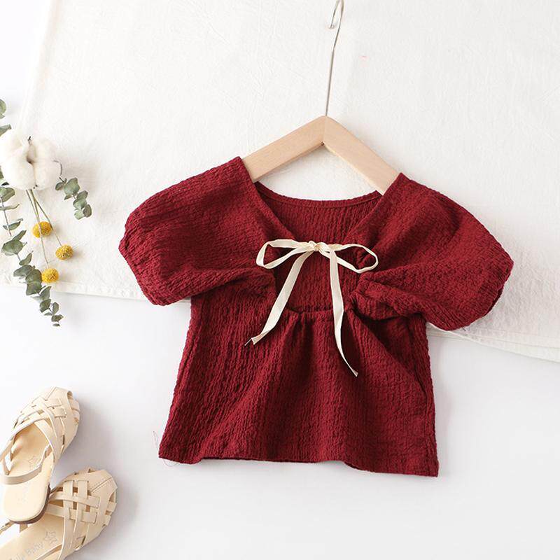 Girl Summer Dress New Foreign Pie Shirt Baby Individuality Doll Shirt 2 Year Old Baby Half Sleeve Dress Child Clothing