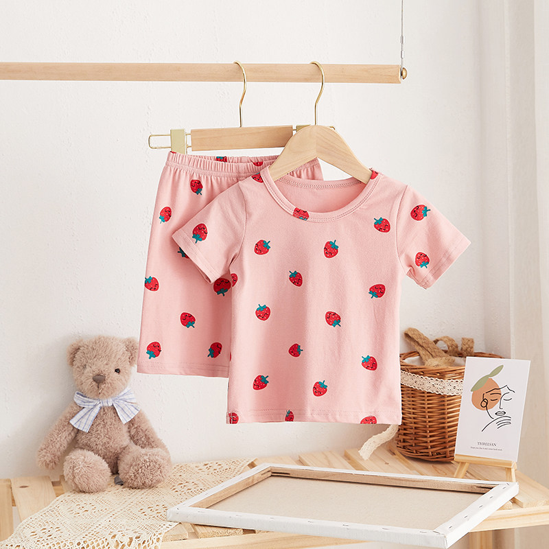 Children's Clothing Girl Spring Dress Warm Home Clothing 3 Sets Soft Pyjamas Children Air Conditioning Suit Pure Cotton Pyjamas Dress Outside