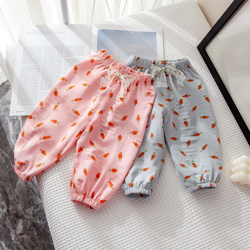 Infant anti-mosquito pants loose summer thin trousers baby girl bloomers summer dress harem pants girls air-conditioning pants
