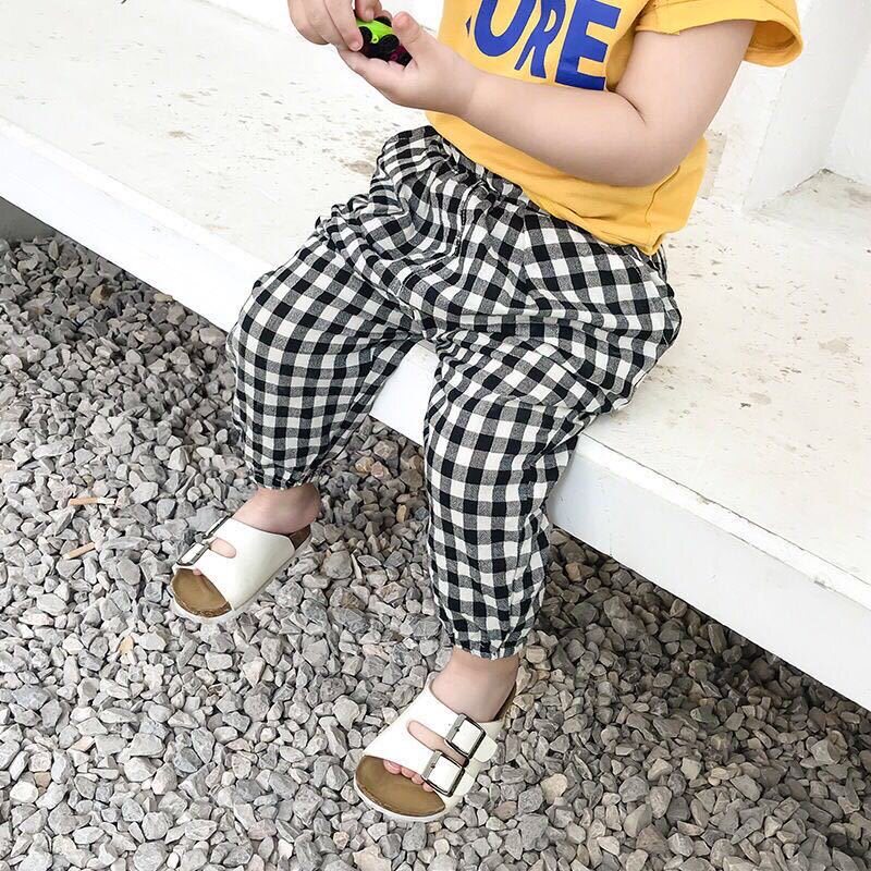 Children's Clothing Anti-mosquito Pants Summer Children's Plaid Light Cage Pants Male And Female Outside Wearing Pants Summer New Long Pants Thin Girl