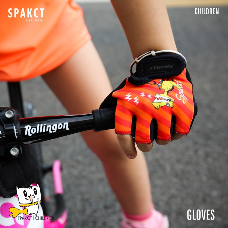 Summer balance car gloves Spakct Spak non-slip wear-resistant breathable children's half-finger scooter short-finger gloves