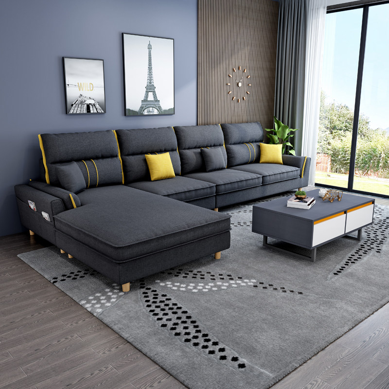 Nordic cloth Sofa Living Room Corner Latex Sofa Modern Minimalist Home small family Living room Removable Wash Sofa