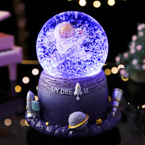 Astronaut spaceflight astronaut water crystal ball music box eight-tone box birthday present for boys girls boysboys boys