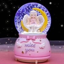 Dream Moon Angel Princess Water Crystal Ball Swing Piece Music Box Eight Soundbox Children Love A Birthday Gift Little Girl