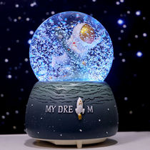 Interstellar cosmonaut astronaut crystal ball swing piece music box floating snowflake 8 soundbox boy childrens birthday present