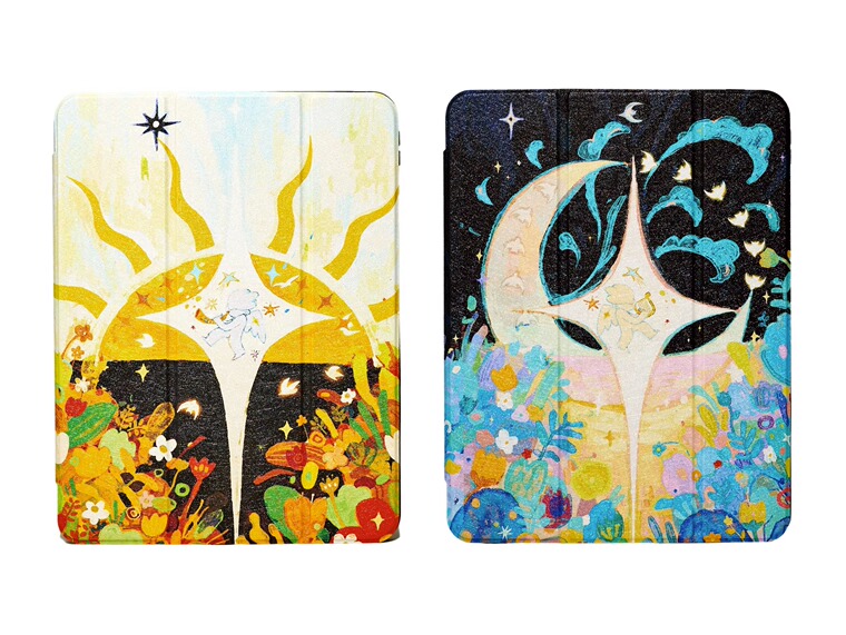 New Artsy Sun And Moon Painted Illustration 15, 14, 13, 12, 11 iPhone Case