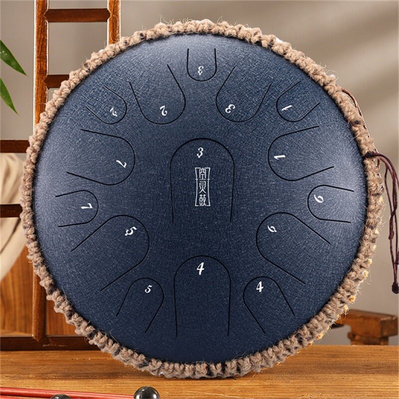 RuConfucianism new emptyling drum adult first school carbon steel 15 sound full sound professional color hollow steel tongue without worry and worry emptyling