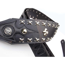 vorson B7-ND064 leather electric guitar strap electric bass shoulder strap metal Death Rock