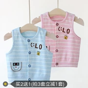 Áo vest bé gái mùa xuân và mùa thu mỏng cho bé áo vest bé trai cotton sơ sinh bé gái vest bé