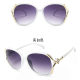 European and American trendy large frame sunglasses wholesale women's personalized hollow four-leaf clover inlaid sunglasses Douyin street style glasses