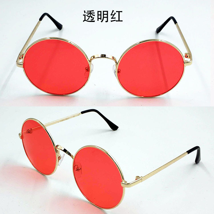 Hồng Kông phong cách trong suốt kính tròn Hàn Quốc phiên bản của nam giới và phụ nữ thời trang marine lens sunglasses Hàn Quốc phiên bản của hoang dã mỏng kính mát thủy triều