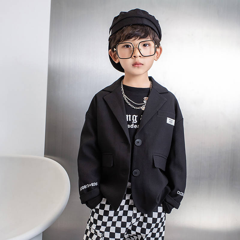 Show Fashion Goods Boy Spring Clothing Suit 2021 New Children CUHK Child Casual Suits Korean Edition Spring and Autumn Costume Tide
