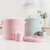 Powder Yan Nordic wind ins sealing surface powder barrel 5kg sealed rice barrel 10kg rice Cup with sealing ring moisture-proof