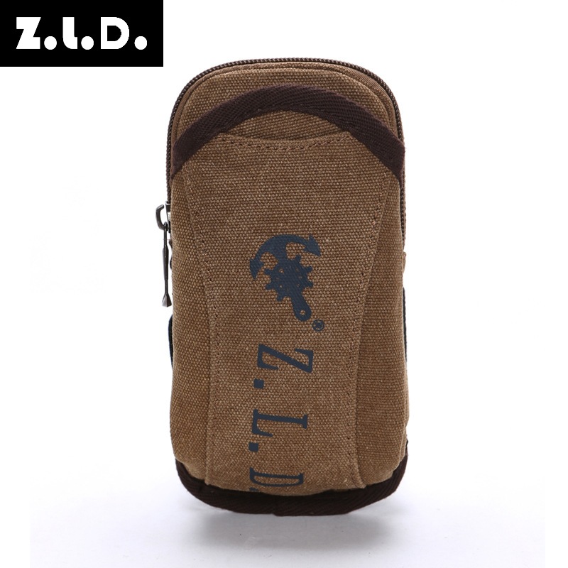 Tide Cell Phone Bag Han Edition Men And Women Wash Water Canvas Arm Bag Wrist Arm Bag Outdoor Sports Arm Bag