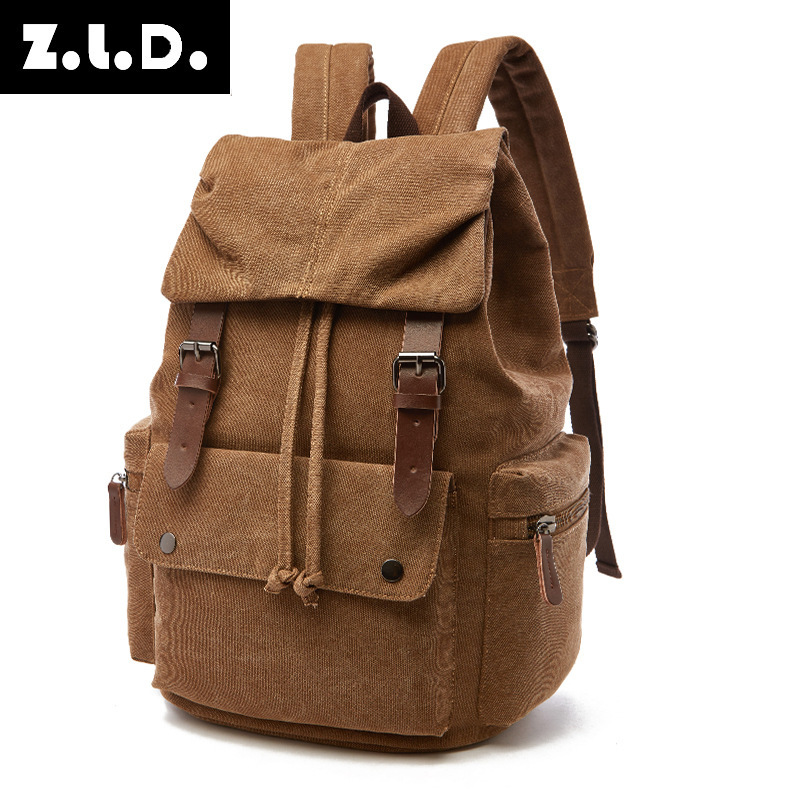 2018 New Casual Canvas Pack Double Shoulder Computer Pack Han - bag for both men and women shoulder students bag travel backpack