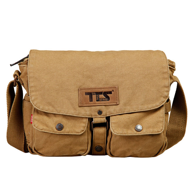 The story of time outdoor express canvas bag men's sports shoulder bag computer retro casual slung bag