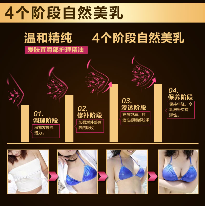 Ba màu sau sinh vú tăng cường dầu để tăng phục hồi ngực vẻ đẹp kem chăm sóc massage mạnh mẽ cô gái tạo tác tinh khiết tự nhiên kem làm tăng kích thước vòng 1