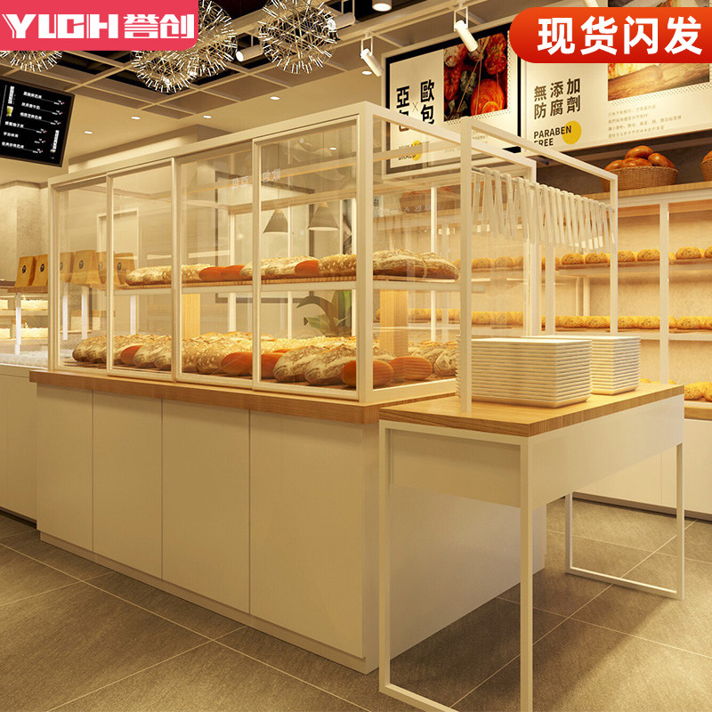 Bread Cabinet Bread Display Cabinet Bread Rack Island Cabinet Sideboard Cake Shop Equipment Full Display Stand Glass Commercial