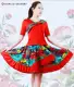 D 1718 Большой красный короткий рукав+большая красная юбка для цветов