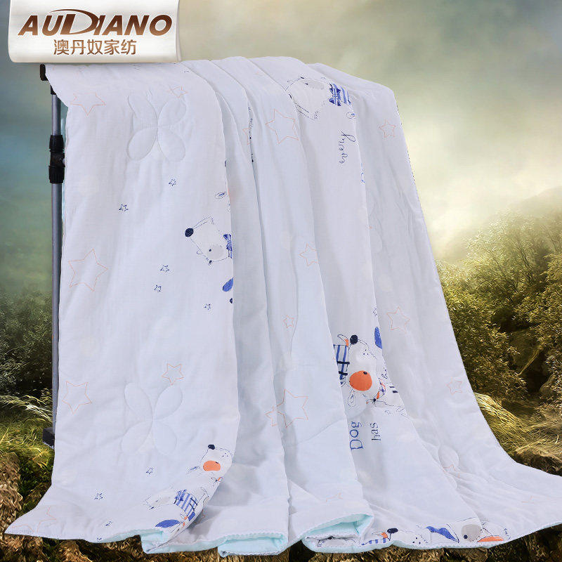Australian tannu full cotton cloth summer quilts by air conditioning by single double pure cotton double layer yarn summer cool quilts by children Baby spring autumn