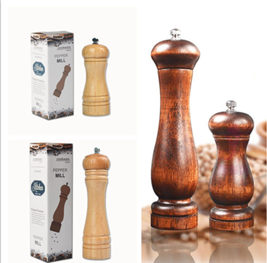 Pepper Salt Grinder Mill 5 8Inch Oak Wood oak sea salt pepper grinding machine