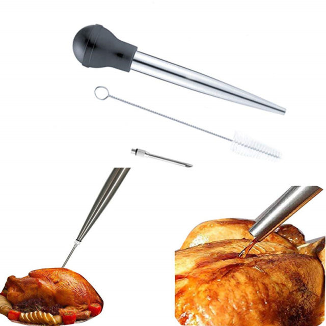 BBQBarbecueTurkeybastermeatinjector烧烤火鸡牛肉注射针