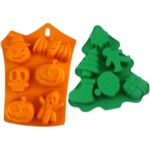 Хэллоуин Рождественская силиконовая форма для выпечки Хэллоуин Рождественская силиконовая форма для торта