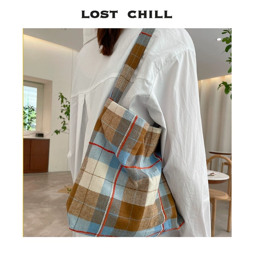 Демисезонная сумка на одно плечо, сумка подмышку на одно плечо, тканевый мешок, скандинавский стиль