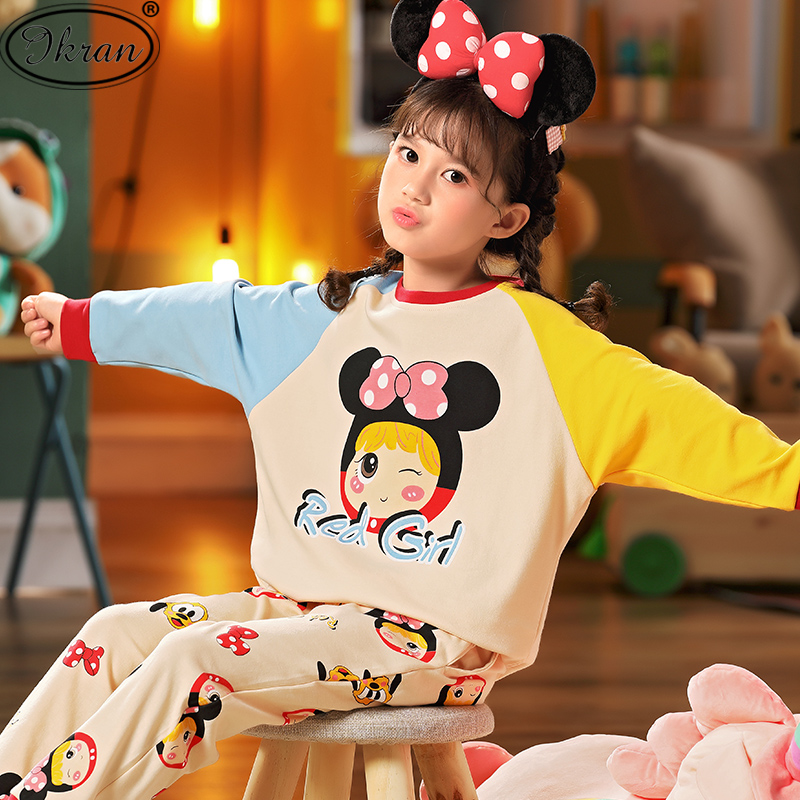 Child Pyjamas Girl Spring Autumn Season Pure Cotton Long Sleeve Suit CUHK Boy Baby Girl Little Girl Summer Thin family clothes