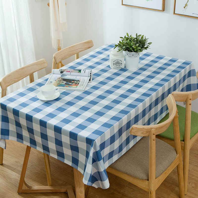 Multicolor cotton plate striped cover simple modern dining room table cloth thick canvas tea table cloth custom